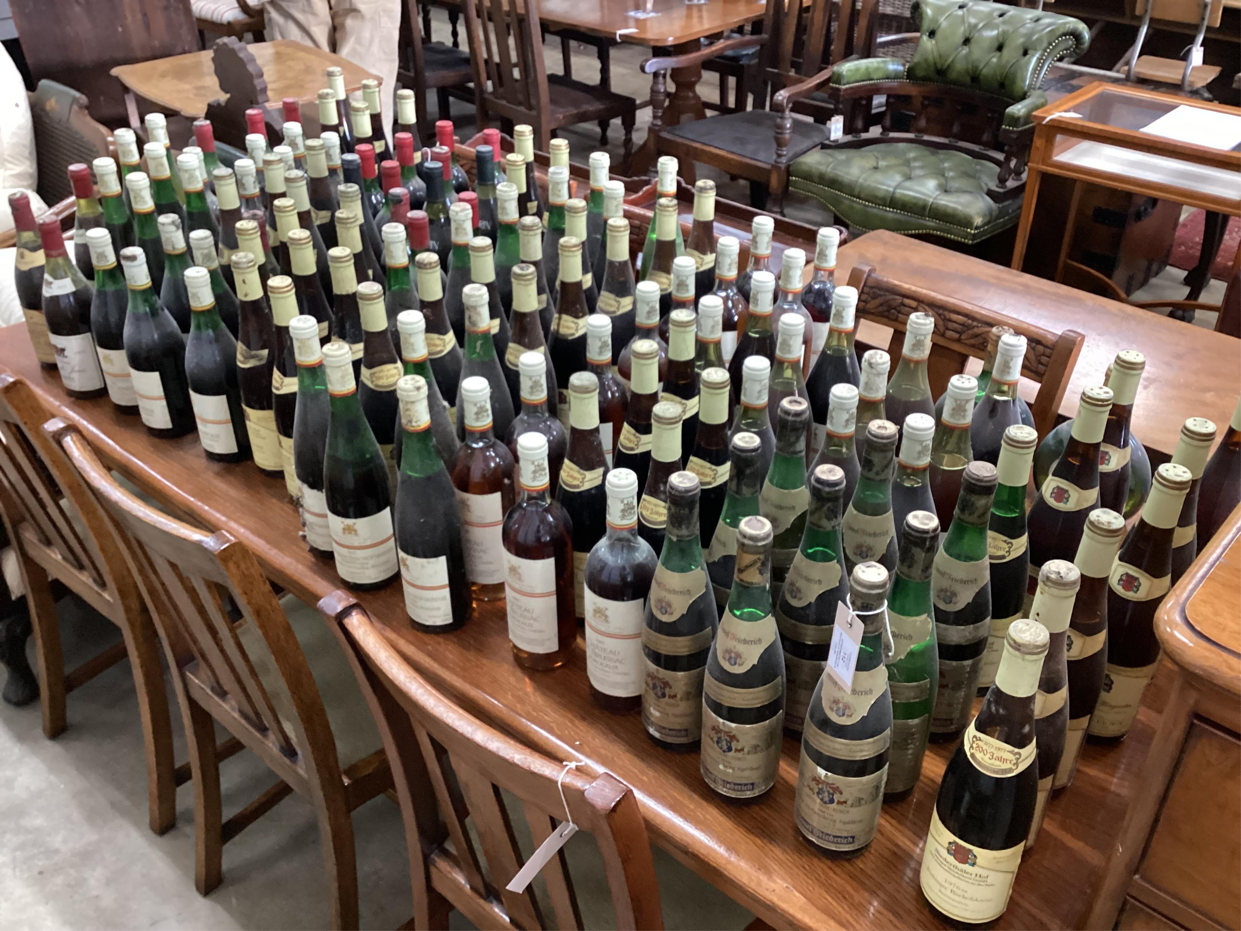 Approximately 150 bottles of assorted red, white and rosé wine together with two bottles of port